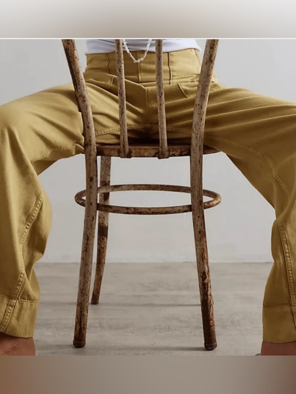 Wide Leg High Waisted Pants in Mustard Yellow, XL, NIB - Picture 2 of 11